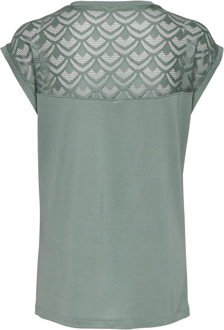 ONLY Damen Onlnicole Life S/S Mix Top Noos JRS T-Shirt S Grün, S Grün
