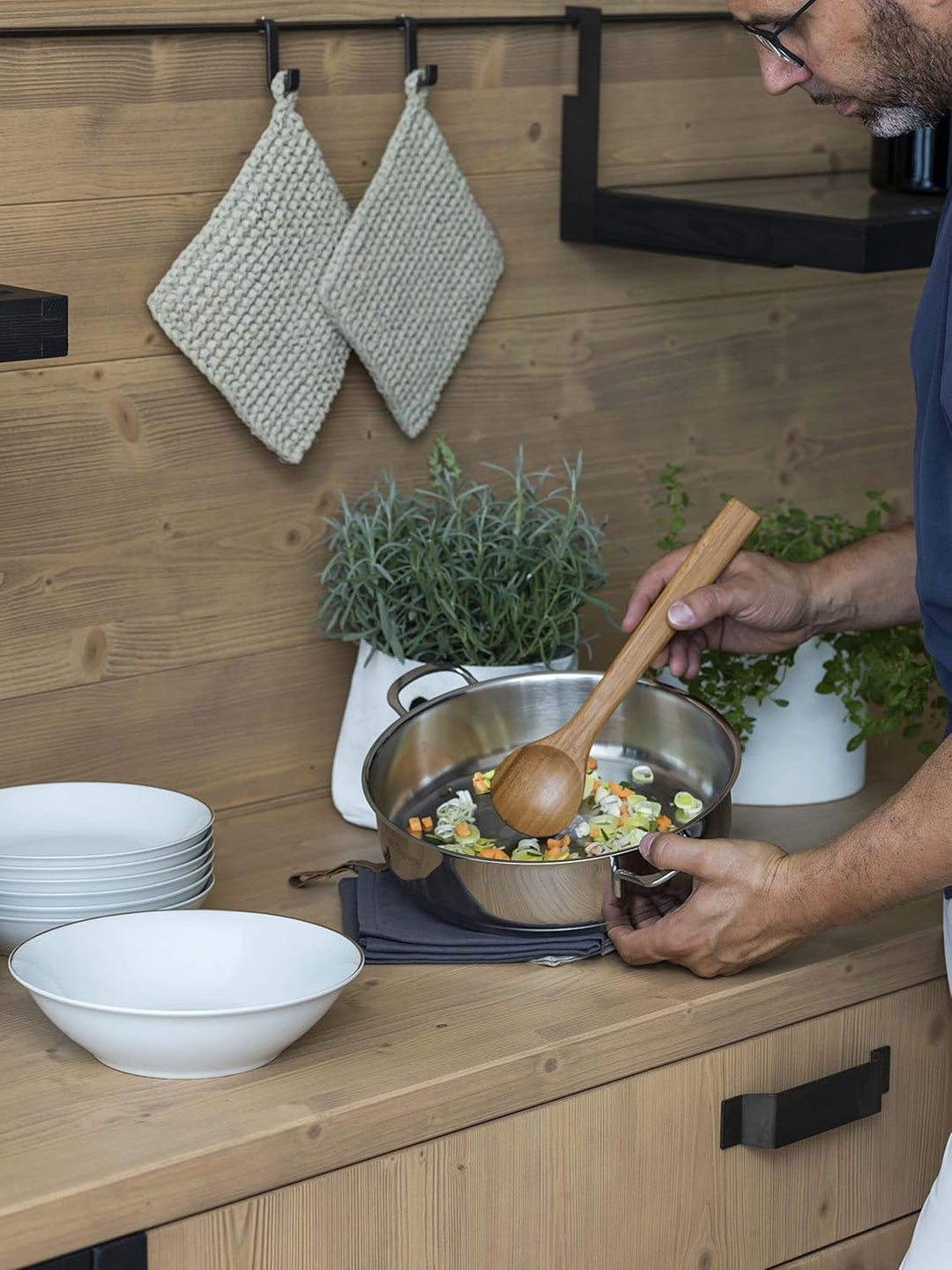 Tognana Vanitosa Kasserolle 16 cm mit 2 Griffen, Edelstahl, Silber