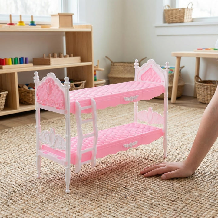 ifundom Miniatur-Bett Jungen Und Mädchen Puppenhaus Spielzeug Sammler Puppen Möbel 30cm Doppelbett S