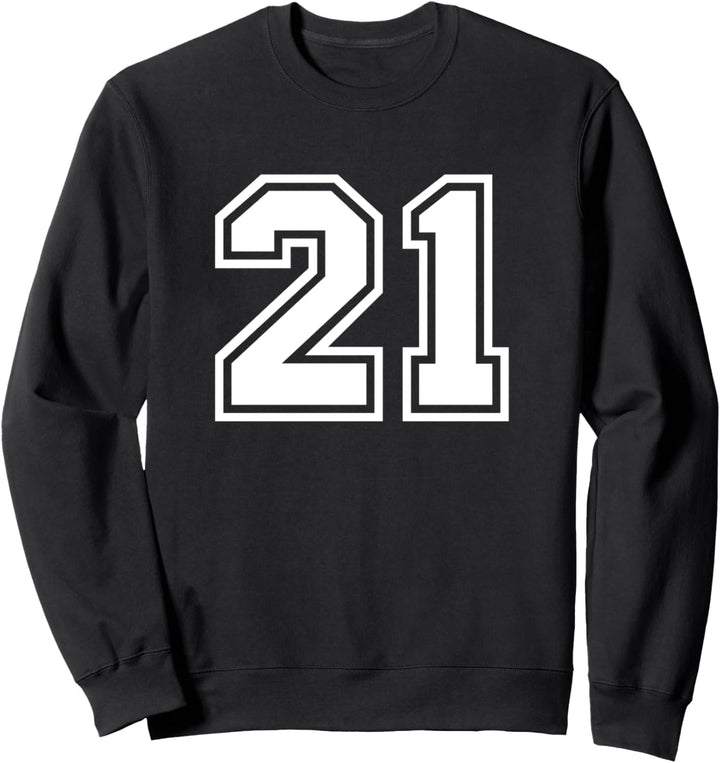 Team Jersey Nummer 21 Sportgeschenk Sweatshirt