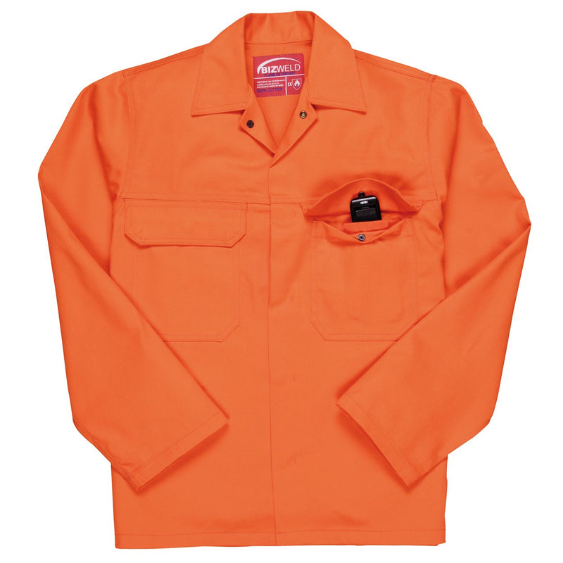 Portwest BIZ2 Herren Flammenresistente Bizweld FR Arbeitsjacke Orange, XL XL Orange, XL Orange