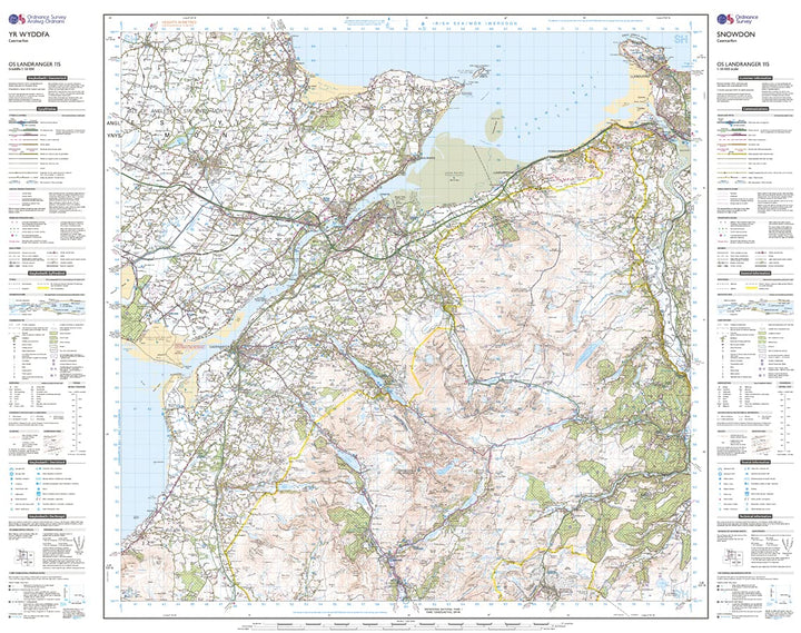 Snowdon & Caernarfon (OS Landranger Map, Band 115), Karte