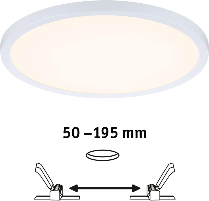 Paulmann 93044 LED Panel Einbauleuchte Areo VariFit IP44 Zigbee Tunable White 230mm rund incl. 1x16