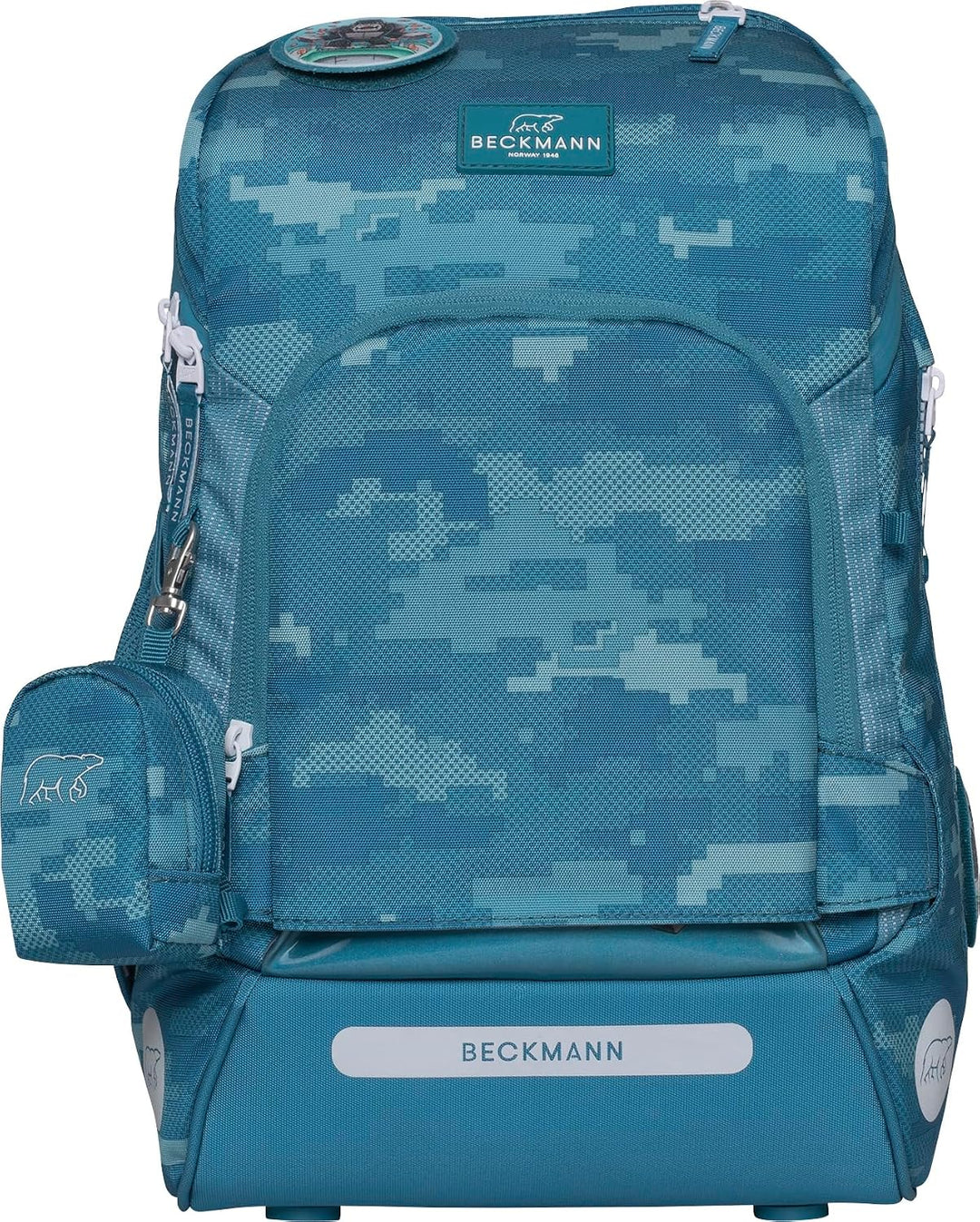 BECKMANN, Schulrucksack-Set Active Air FLX, 6-teilig, Grundschule, inkl. Regenüberzug, 22L Jungle Ga
