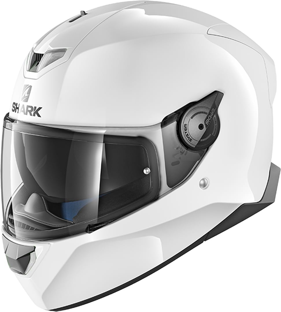 Shark Motorradhelm SKWAL 2 BLANK WHT LED WHU, Weiss, XS