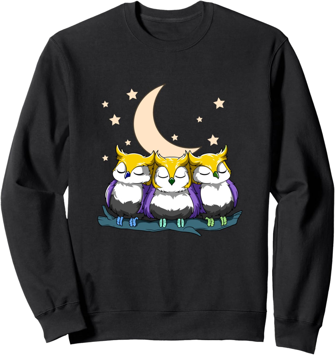 LGBTQ Nichtbinäre Eulen Sweatshirt
