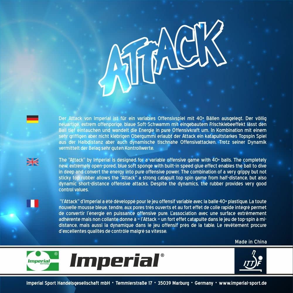 Imperial Attack | Tischtennisbelag | Noppen innen | Offensiv | Wettkampf &amp; Training | ITTF Zulassung
