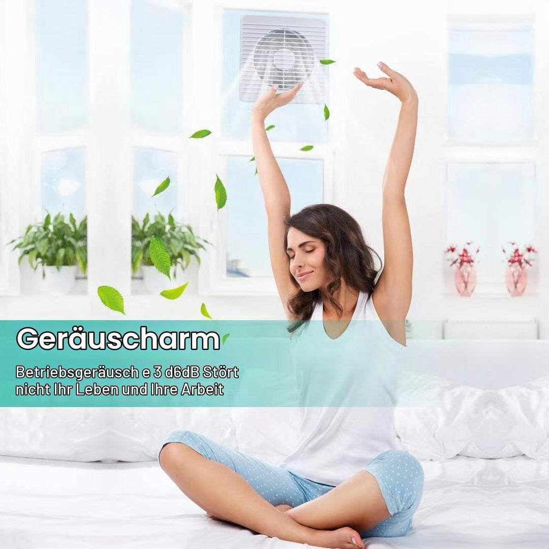 FanGoFast Badlüfter 100mm mit Nachlauf Abluftventilator Leiser 12W Leistungsstarke Wandventilator Lü