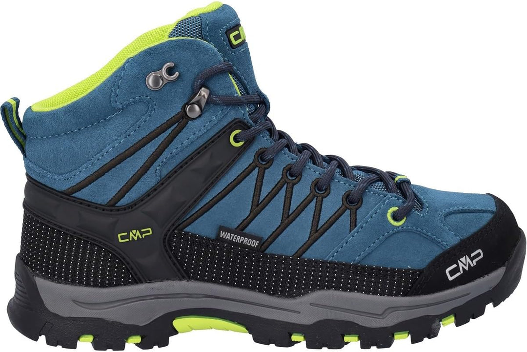 CMP Unisex Kinder Kids Rigel Mid Trekking Shoe Wp Walking Shoe 36 EU Deep Lake Acido, 36 EU Deep Lak