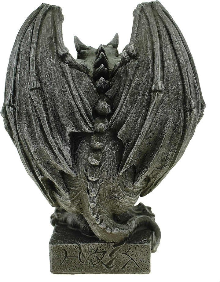 Vogler 766-2933 Teelichthalter Gargoyle 21 cm Figur Wasserspeier Drache Teelicht