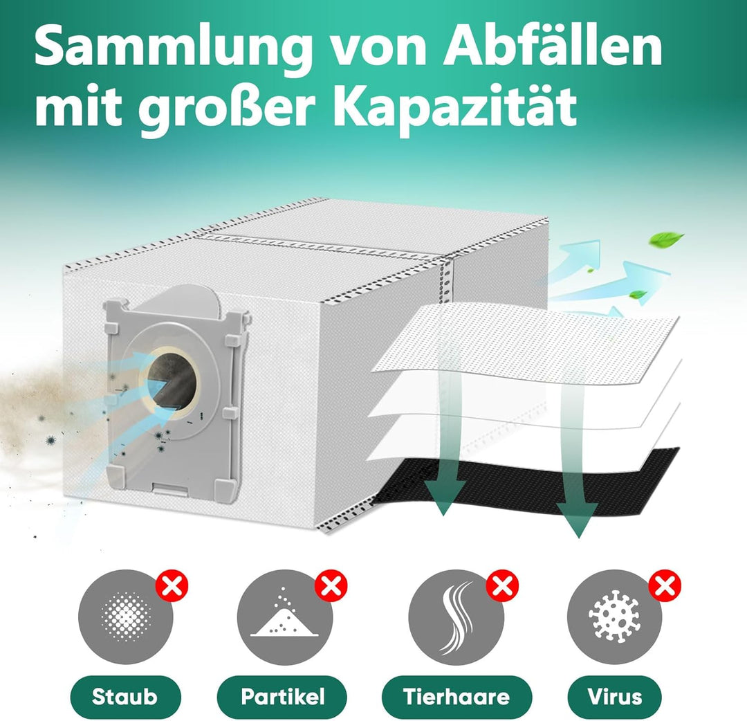 KGC 19 Stück Zubehörset für Ecovacs Deebot T80 Pro Omni, X8 OMNI, X8 Pro OMNI Saugroboter, 1 Hauptbü