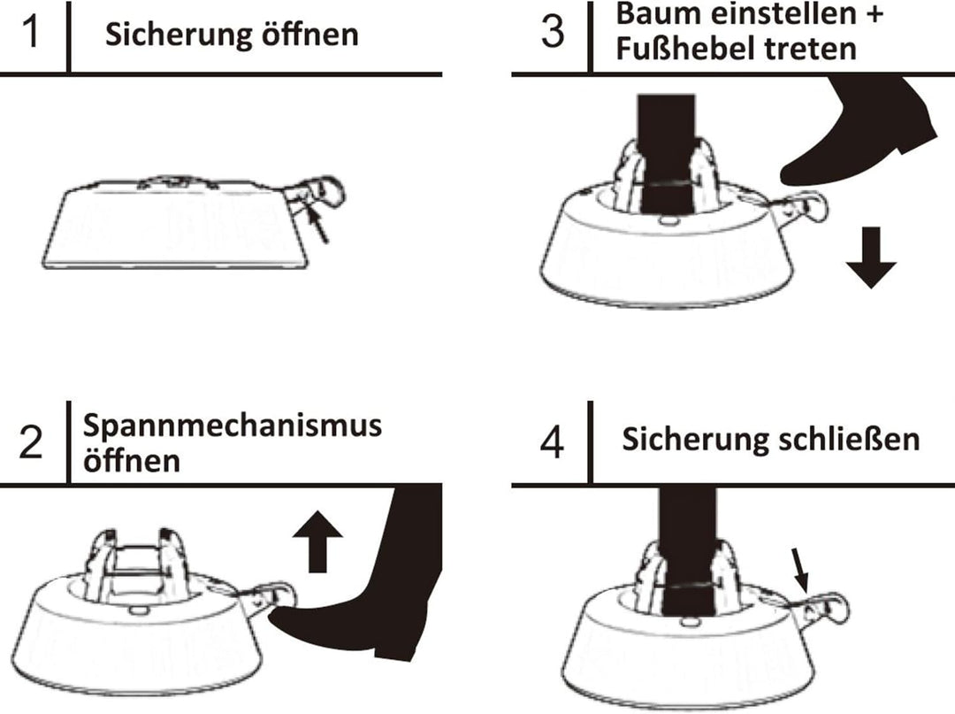 Christmas-World Christbaumständer, Modell Taunus, für Baumhöhe bis 2,25 m, Weihnachtsbaumständer Tan