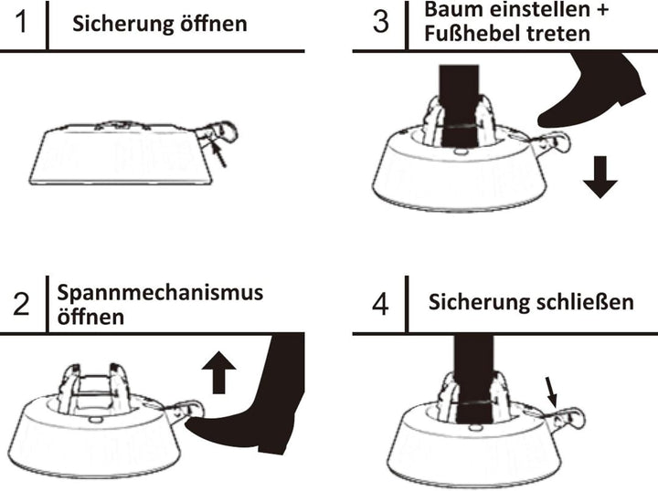 Christmas-World Christbaumständer, Modell Taunus, für Baumhöhe bis 2,25 m, Weihnachtsbaumständer Tan