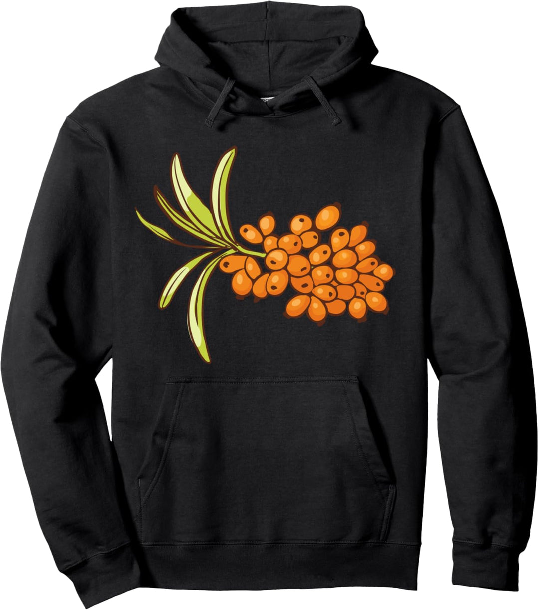 Sanddorn Weidendorn Beeren Steinfrucht Vegetarier Veganer Pullover Hoodie