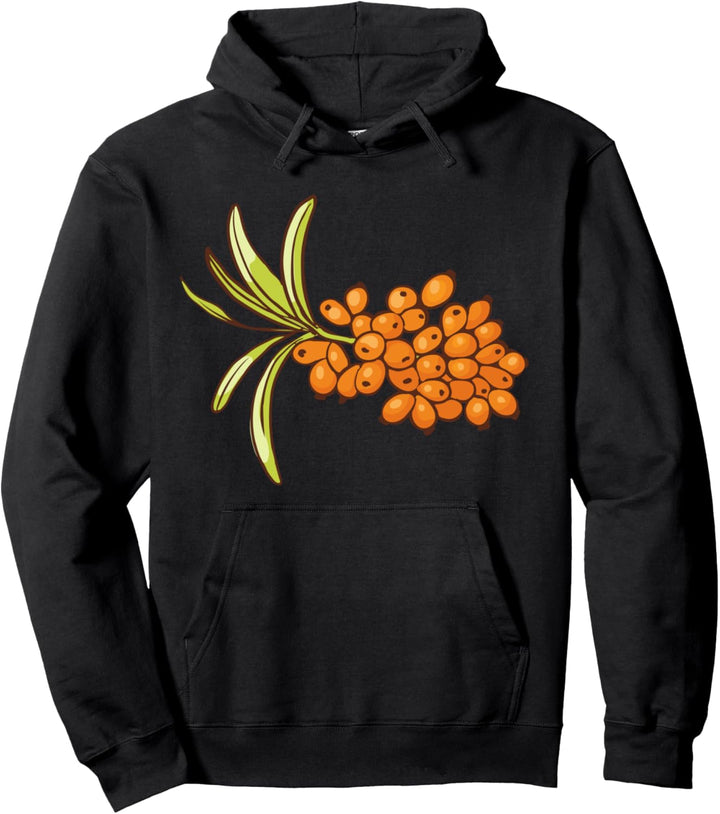 Sanddorn Weidendorn Beeren Steinfrucht Vegetarier Veganer Pullover Hoodie