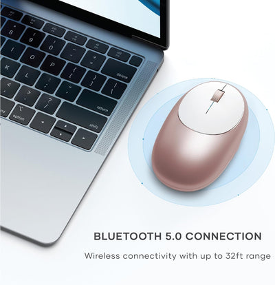 SATECHI Aluminium M1 kabellose Bluetooth-Maus mit wiederaufladbarem Typ-C-Anschluss – Für M2/M1 MacB