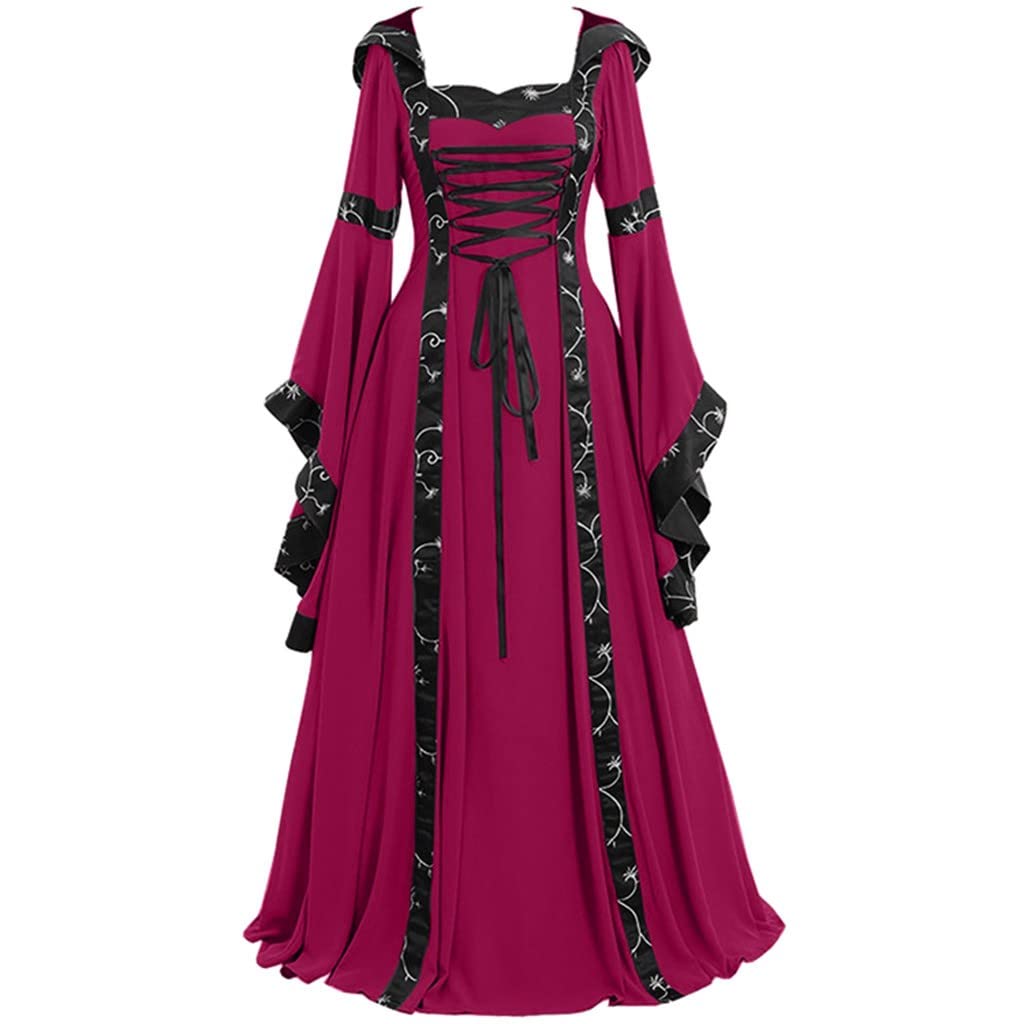 Mittelalter Kleid Damen Kurzarm Halloween Kostüm Renaissance Irisches Kleider Rokoko Prinzessin Klei