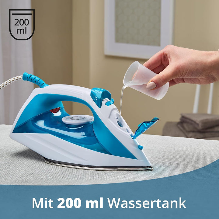 KHG Bügeleisen Dampfbügeleisen DB-1600WB, Edelstahl-Bügelsohle, Sprühfunktion, variable Dampfeinstel