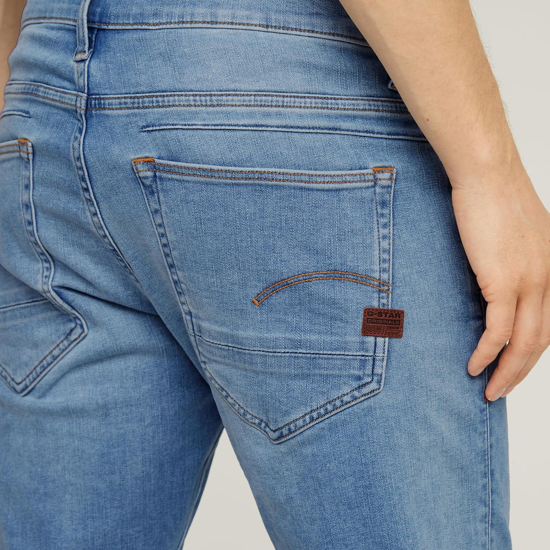 G-Star Herren D-STAQ 3D Slim Jeans 27W / 32L Blau (Lt Indigo Aged D06761-8968-8436), 27W / 32L Blau