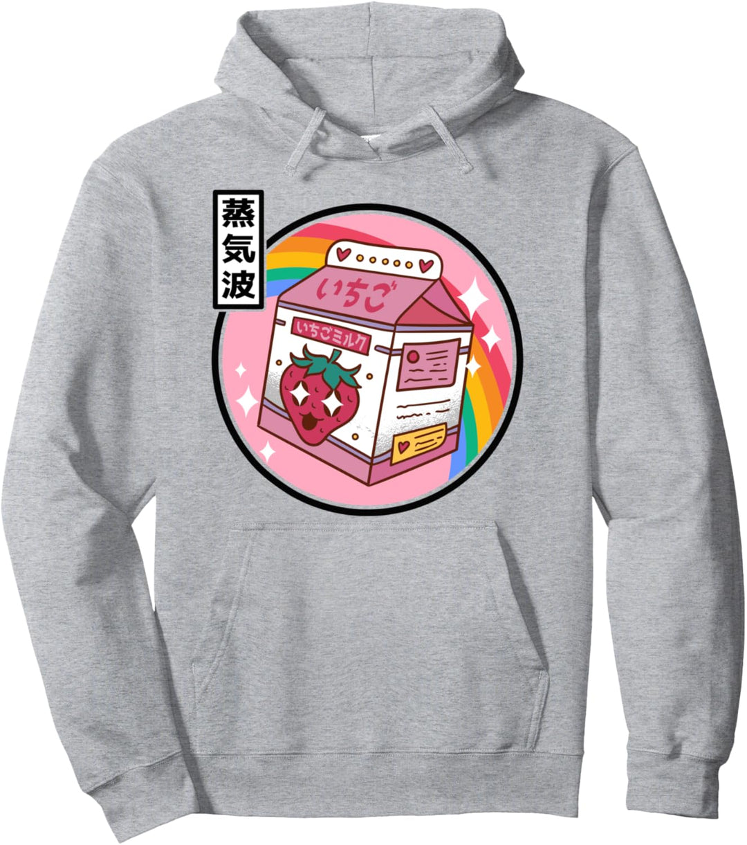 Erdbeermilch Japan Style Pastell Otaku Anime Vaporwave Pullover Hoodie
