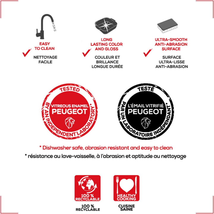 Peugeot 60077 Appolia Auflaufform, Keramik, 4999 milliliters, Blau, 32cm Blau 32cm, Blau 32cm