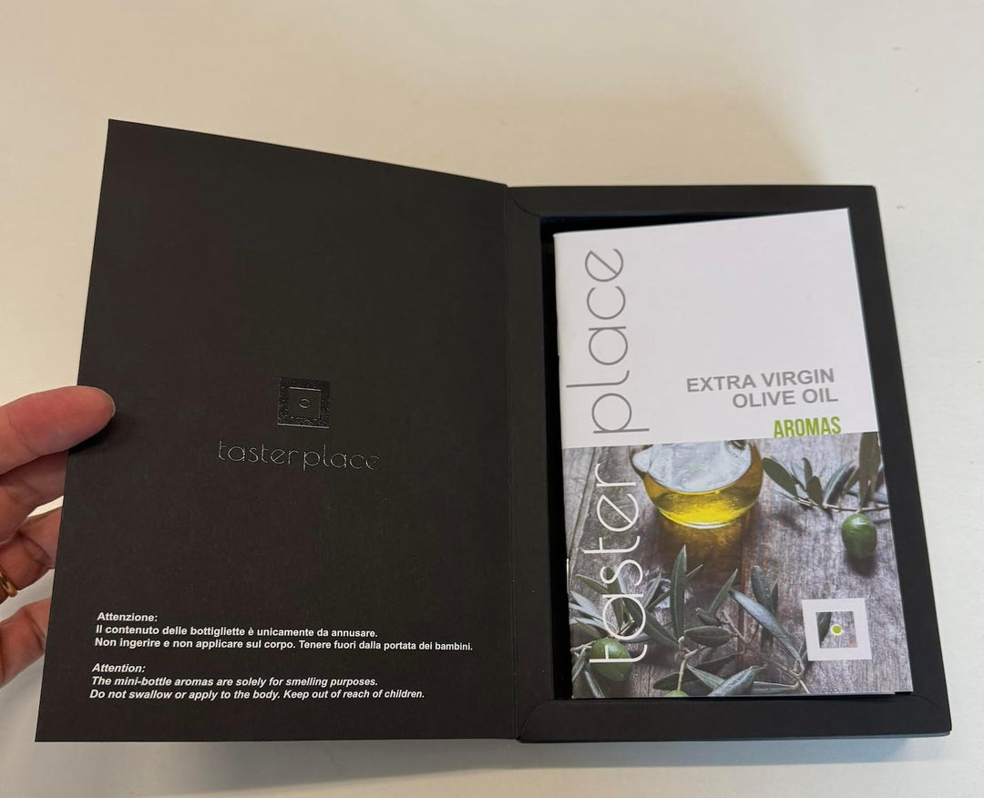 TASTERPLACE Aroma Set – Extra Virgin Olive Oil – English – for Sommeliers – for Olive Oil Lovers – T