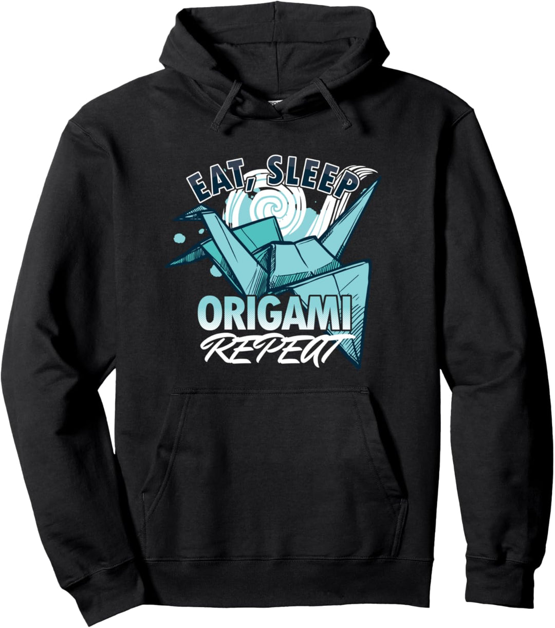 Origami Falten Papier Japanische Kunst Filigran Geschenk Pullover Hoodie