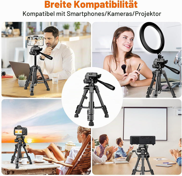 JOILCAN Mini Stativ 63.5cm, Aluminium Kamera Stativ für Cannon/Sony/DSLR Kamera/Video Camcorder/Proj