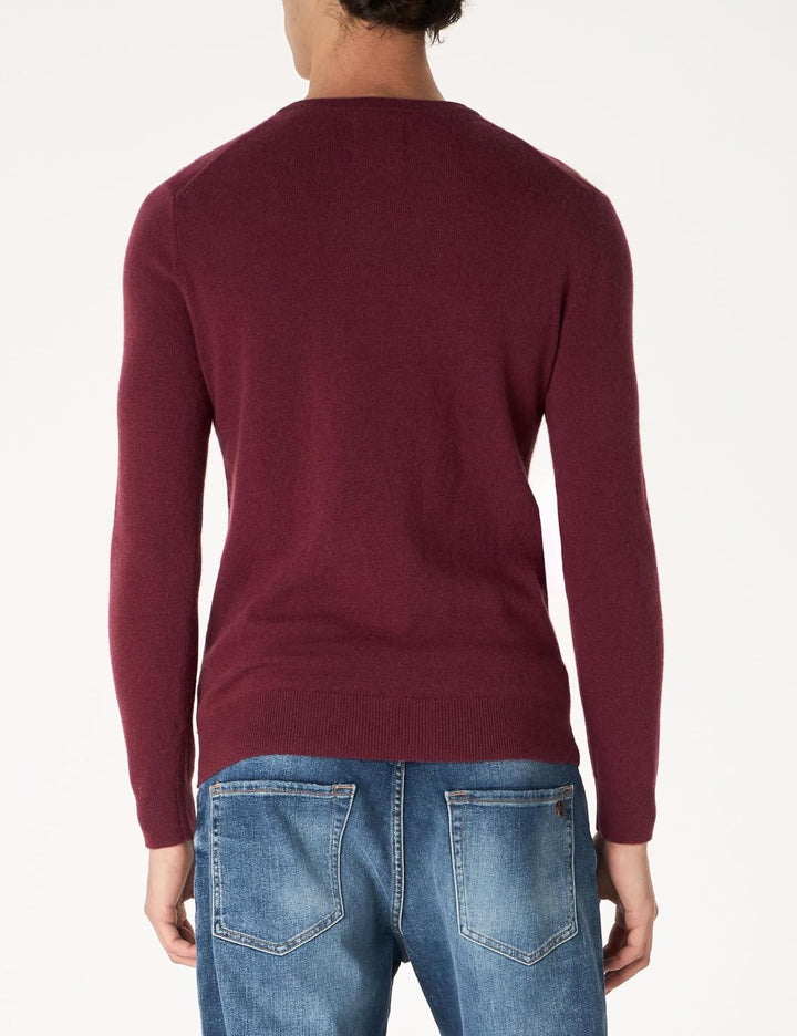 GANT Herren Md. Extrafine Lambswool V-Neck Pullover L Wine Red, L Wine Red