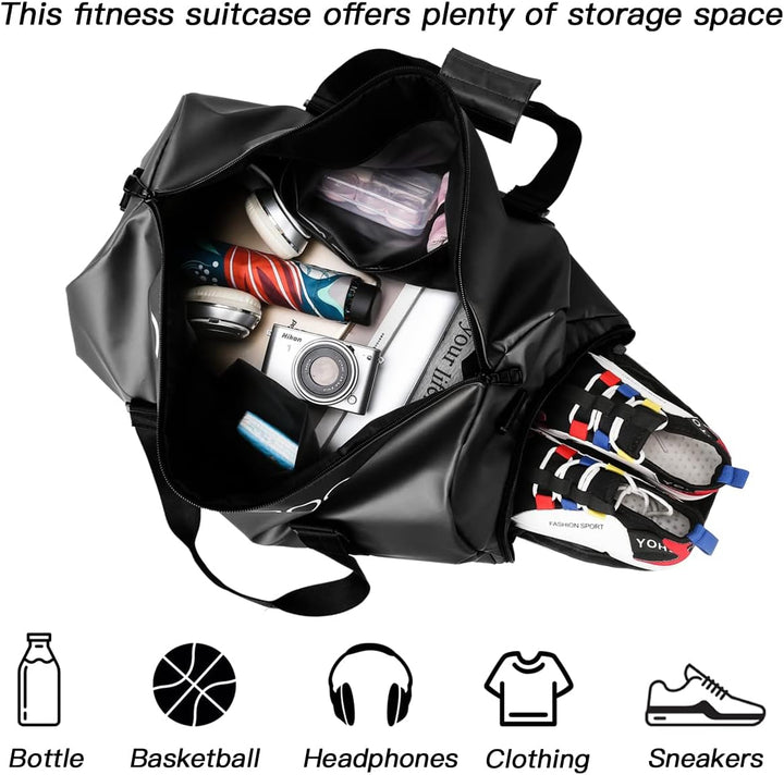 Sporttaschen Herren, Sporttasche Damen, mit Schuhfach und Nassfach, Reisetasche und Handtaschen, Tra