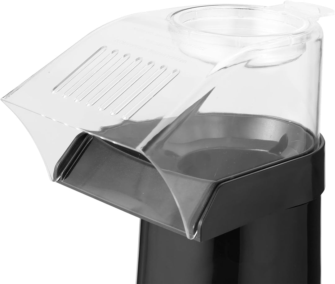 Nictemaw Popcornmaschine Heissluft 1200W Elektrischer Popcorn Maker für Zuhause, Schwarz