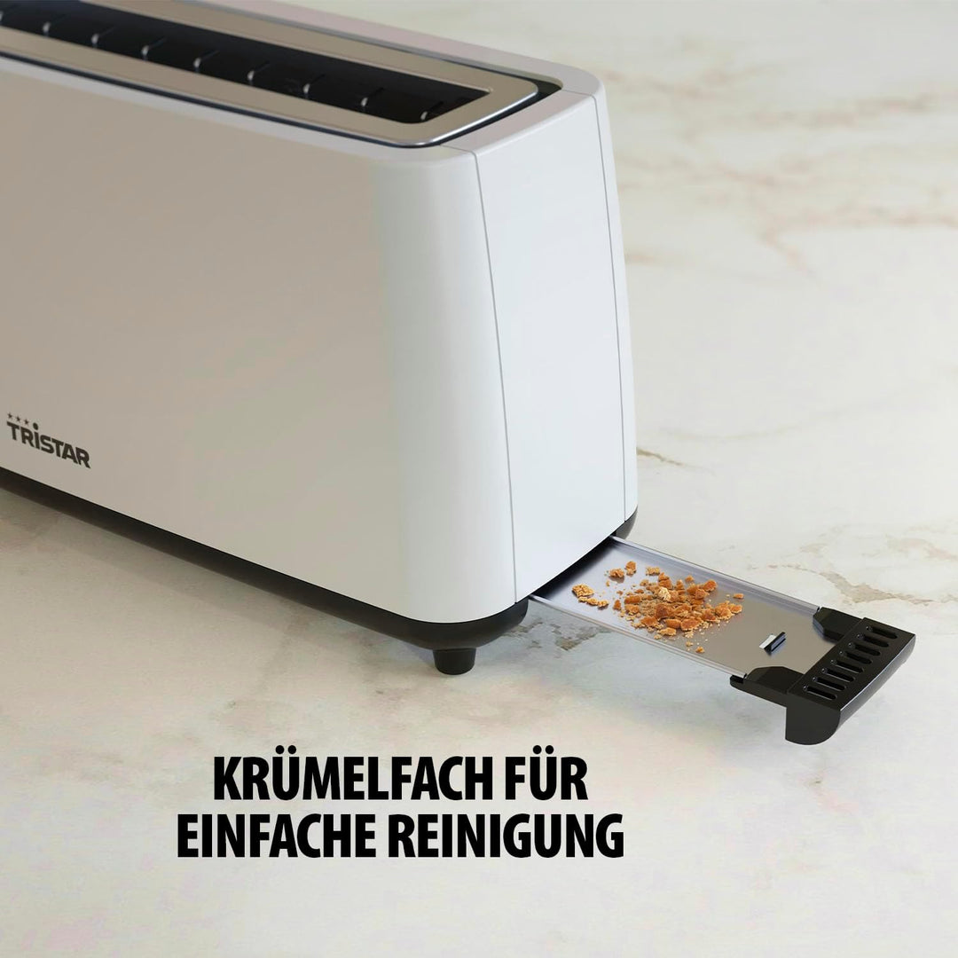 Tristar Langschlitz Toaster, 7 Bräunungsstufen, Aufwärmfunktion, Auftaufunktion, Liftfunktion, Zentr