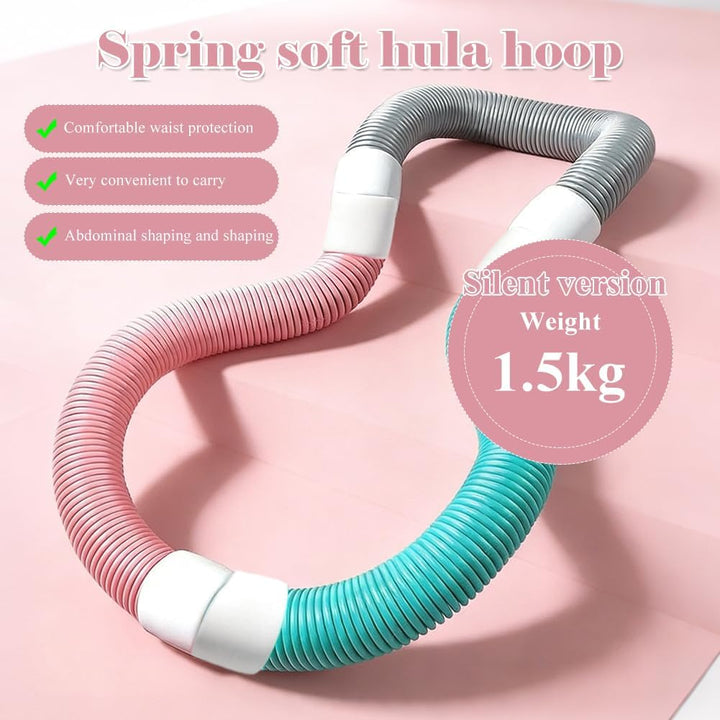 Weicher Hula Hoop gewichtet für Erwachsene, Faltbarer Fitness Hulahoop zum Abnehmen, weiche Spring H