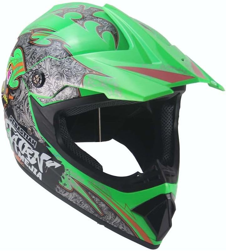 Kinder Crosshelm Mejia – Motorradhelm für Kinder, ABS-Schale, robuster Kinderhelm für Downhill, Quad