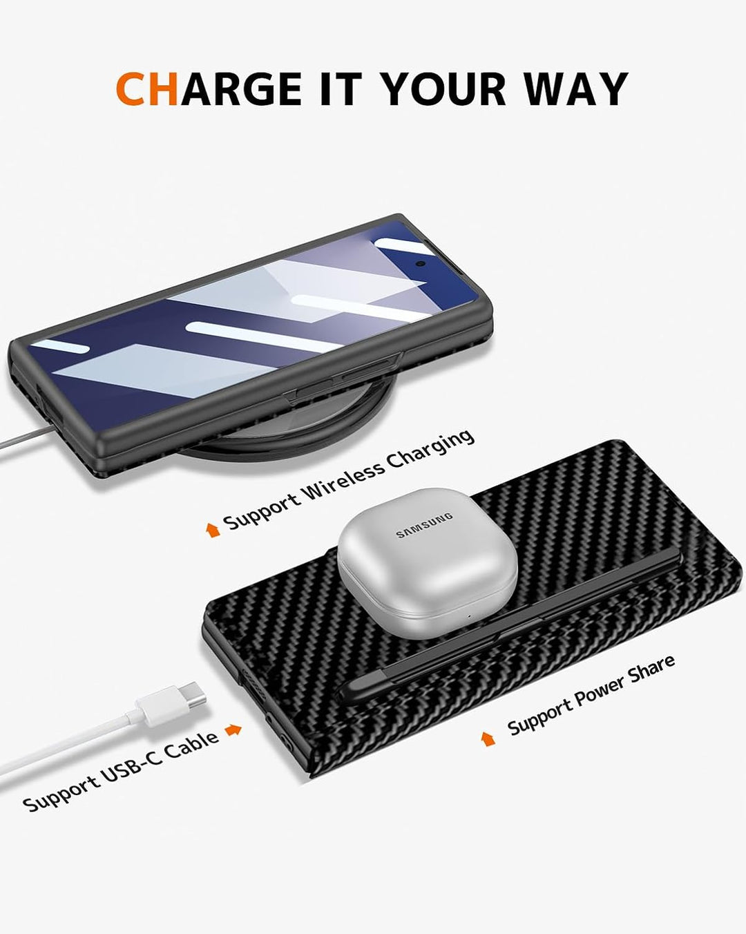 NINKI für Samsung Galaxy Z Fold 7 Wallet Case mit Kartenhalter,Eingebauter Displayschutz handyhülle
