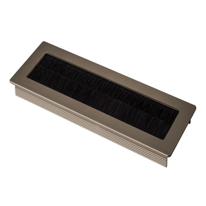 SOTECH 2 x Kabeldurchlass Toledo aus Aluminium in Edelstahloptik eloxiert 150 x 70 mm, Einbaumass: 1