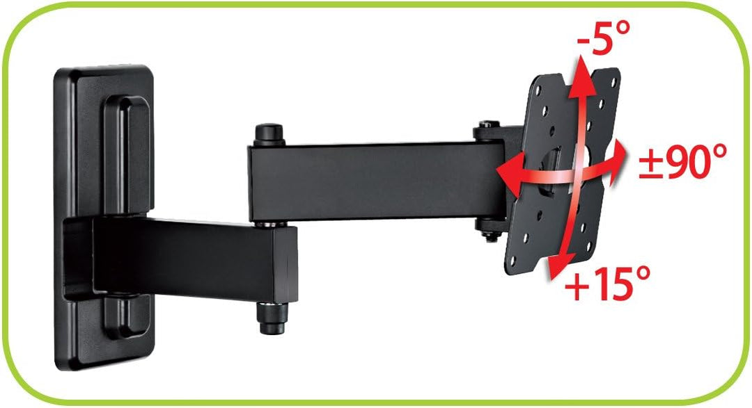 Meliconi CME EDR100, TV-Wandhalterung mit Doppelarm, Neigbare TV-Halterung, Flachbildschirmhalterung