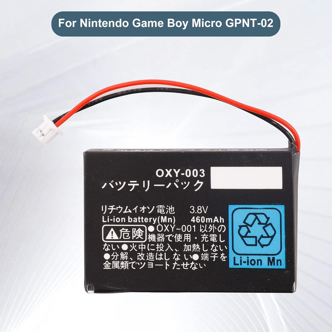 Ersatzakku OXY-003 OXY-001 Kompatibel mit Nintendo Game Boy Micro GPNT-02 with Tools, OXY-003