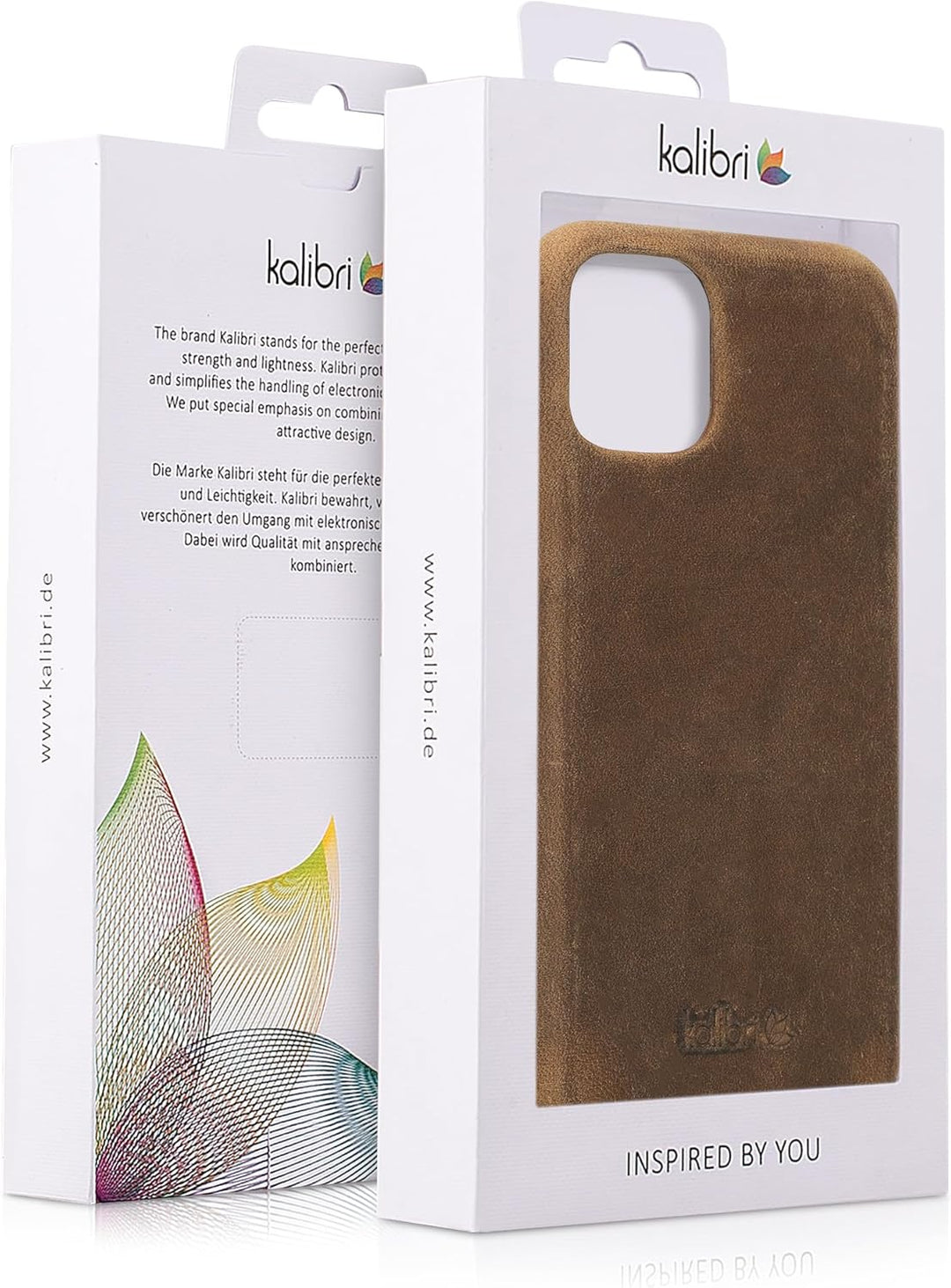 kalibri Schutzhülle kompatibel mit Apple iPhone 11 - Hülle Leder - Hardcover Handy Cover Case Braun