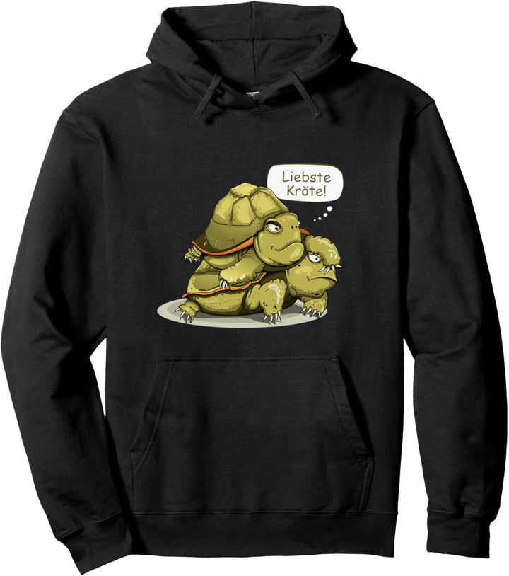 Witziger Spruch "Liebste Kröte" mit Comic Schildkröten Pullover Hoodie