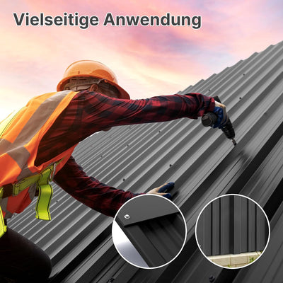 Mondeer 14er-Set Metall Trapezblech, Wellblechplatten für Dach, Dachbleche Trapezblech, Verzinkter S