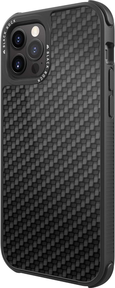 Black Rock - Hülle Robust Case Real Carbon passend für Apple iPhone 12/12 Pro I Karbon Handyhülle, F