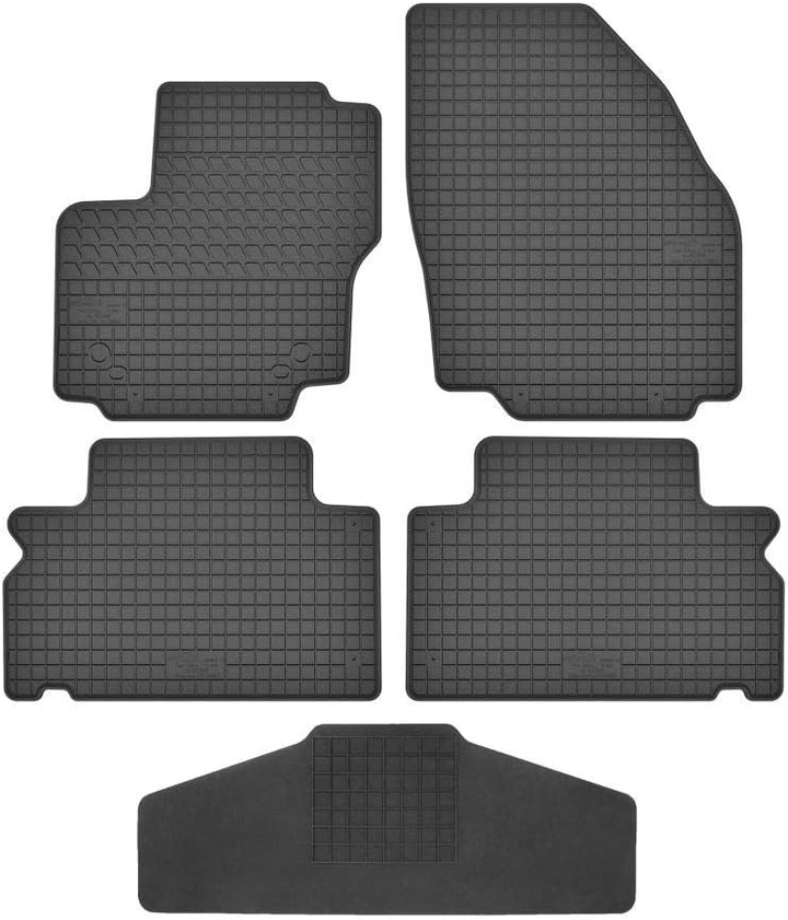 Fussmatten Vorne, Hinten + Tunnel Matte 5er Set für Ford Galaxy 2 II 2006-2015 WA6 7 Sitzer Gummi Gu