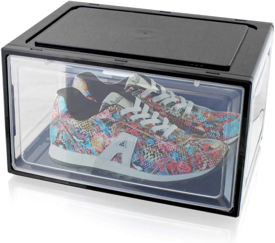 BITUXX LEX21 Schuhbox Stapelbar Aufbewahrungsbox Kunststoffbox Schuhkasten Schuhkarton Schuhorganize