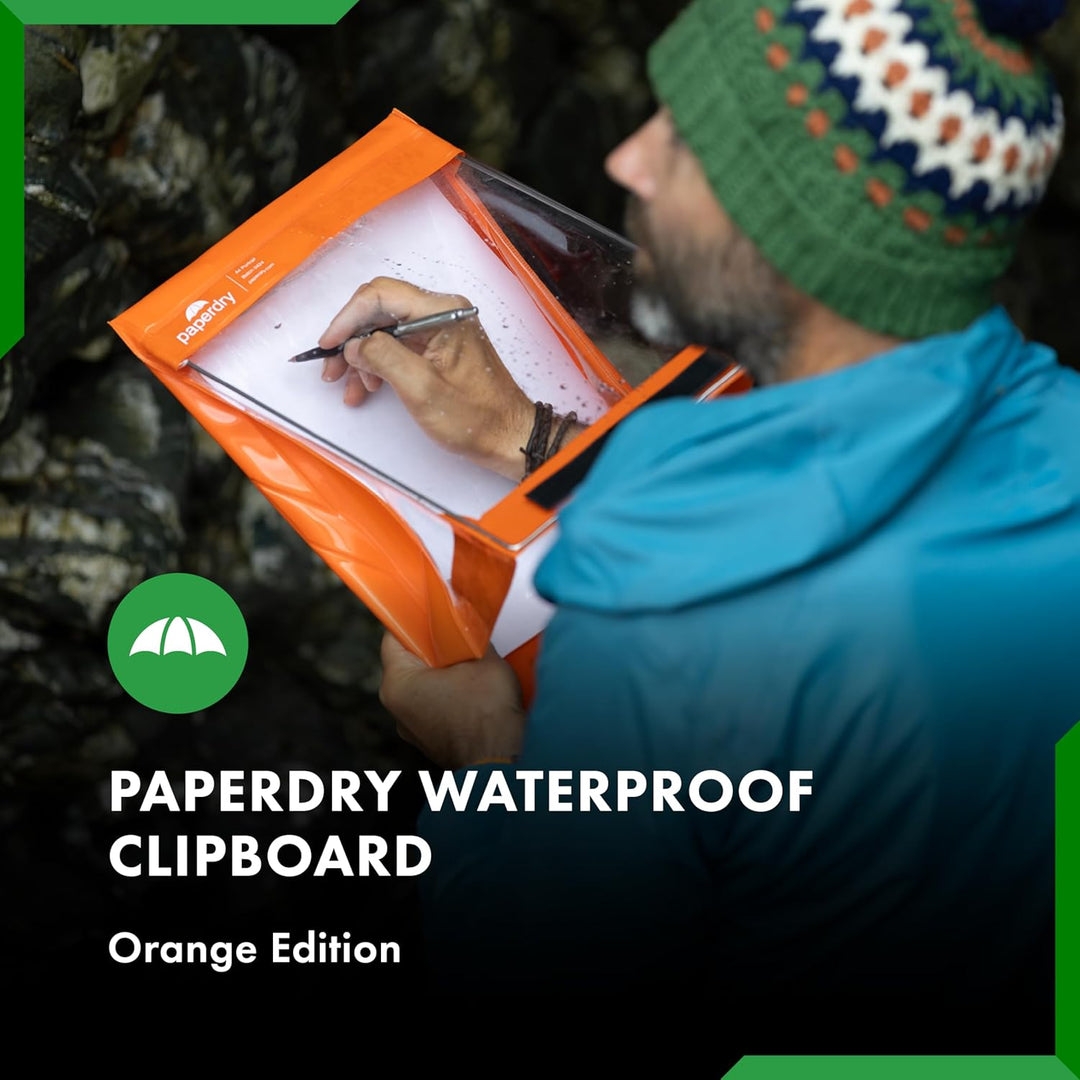 Orange Wasserfestes Klemmbrett A4 Hochformat, hochwertiges PVC, 18 Monate Garantie, Klemmbrett mit D