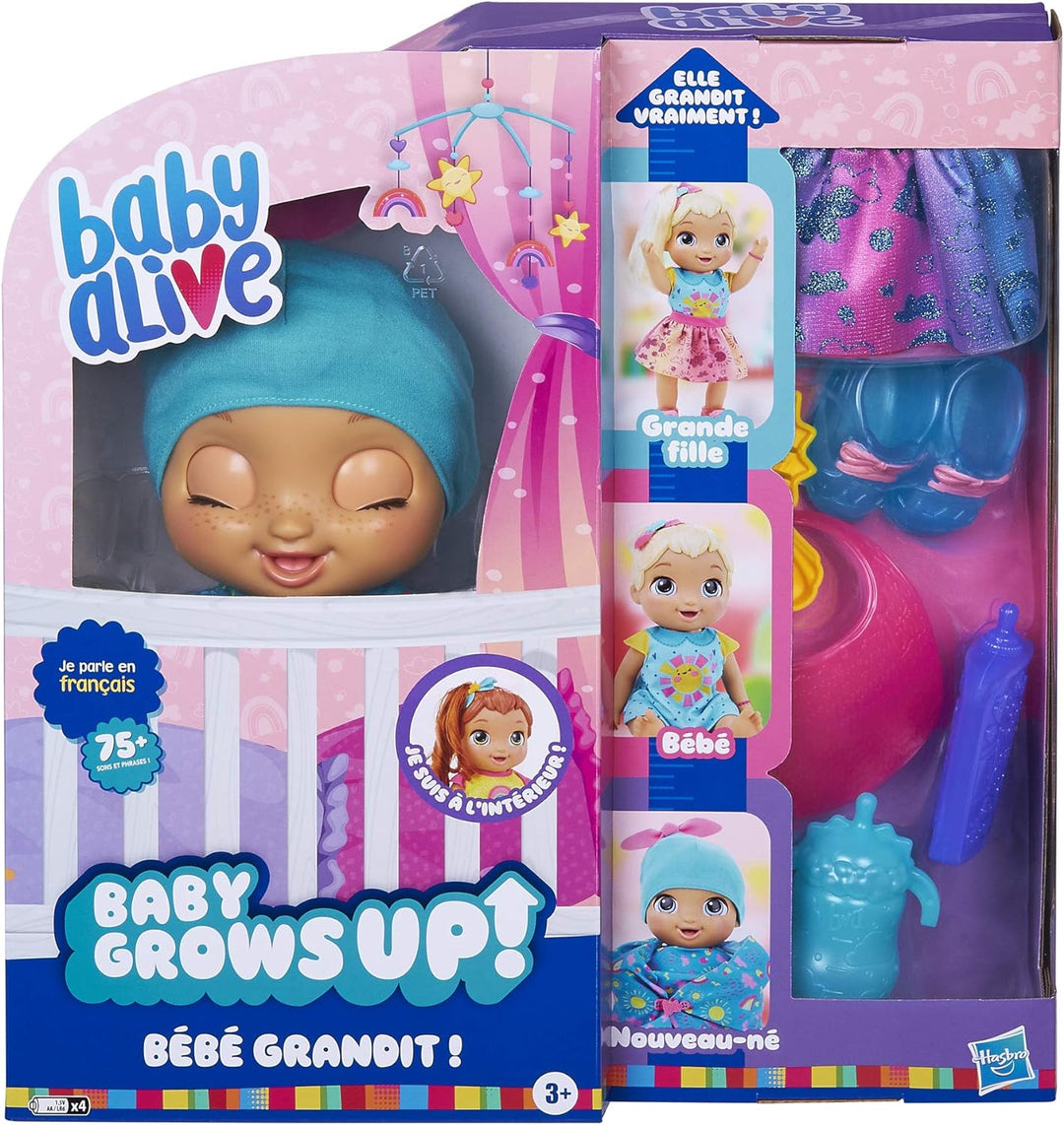 Baby Alive, Baby Grows Up (Happy), Happy Hope oder Merry Meadow, sprechende wachsende Babypuppe, mit