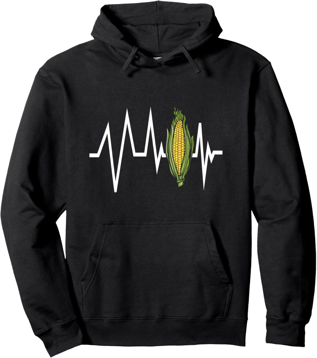Landwirt Mais häckseln Bauer Herzschlag Mais-Kolben Geschenk Pullover Hoodie