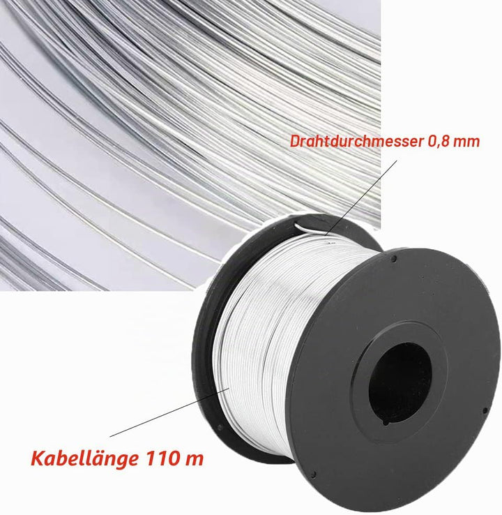 4 Stück Stahl Rebar Tie Wire, 110m x 0,8 mm Stahlbewehrungsdrahtrollen Rebar Bindedraht für Automati