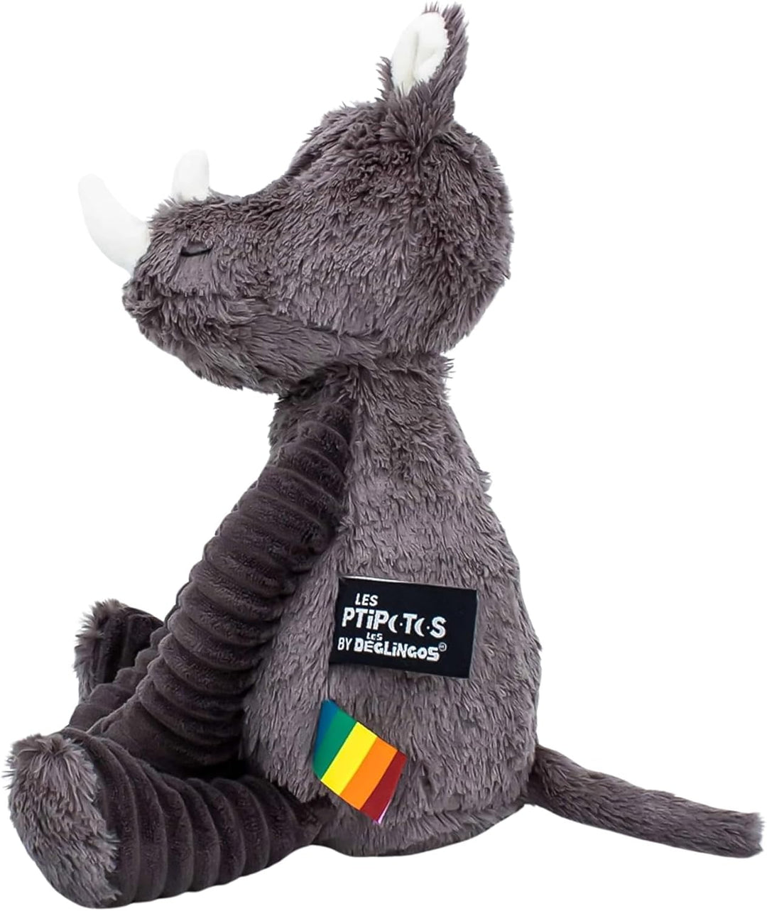 Les Déglingos Ptipotos by Plüschtier Grobisou Das graue Nashorn, originell, ideales Kuscheltier ab d