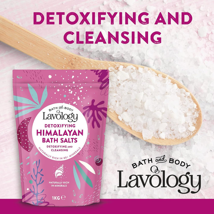 Lavology Himalaya Bade salz – alle natürlichen Inhaltsstoffe – entgiften, reinigen, entschlacken, 1